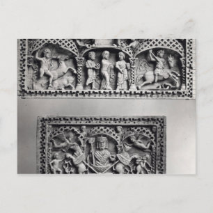 Two plaques from a chest postcard
