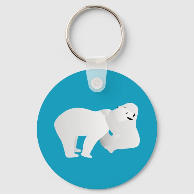 Two polar bears key ring (Front)