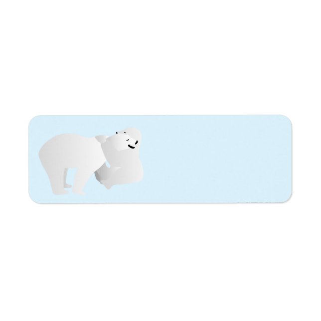 Two polar bears return address label (Front)