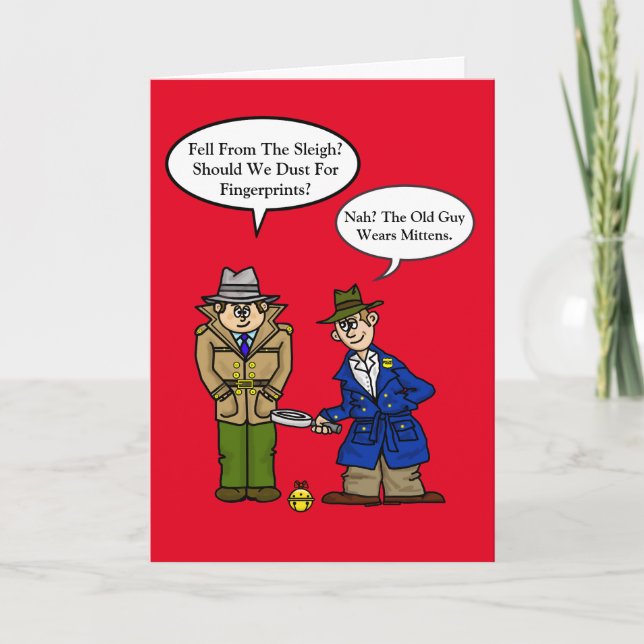 Two Police Detectives Christmas Card (Front)