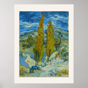 Two Poplars by Van Gogh - Provence Landscape Poster