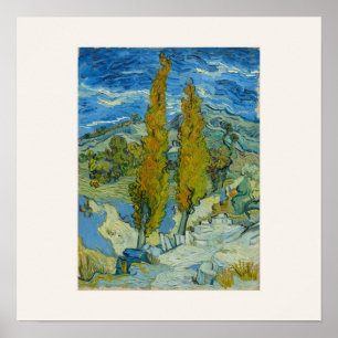 Two Poplars by Van Gogh - Provence Landscape Poster
