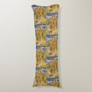 Two Poplars in the Alpilles by Vincent Van Gogh Body Cushion