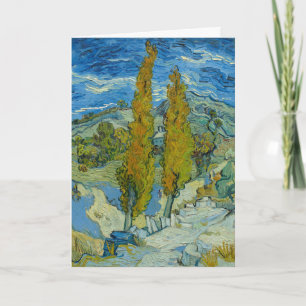 Two Poplars in the Alpilles by Vincent Van Gogh Card