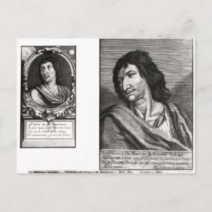 Two portraits of Savinien Cyrano de Bergerac Postcard
