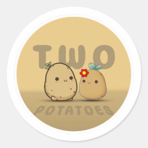 Two Potatoes Classic Round Sticker