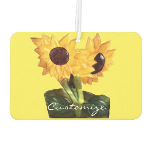 Two Potted Sunflower Plants Thunder_Cove Car Air Freshener