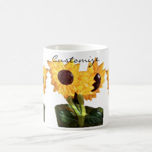 Two Potted Sunflower Plants Thunder_Cove Coffee Mug