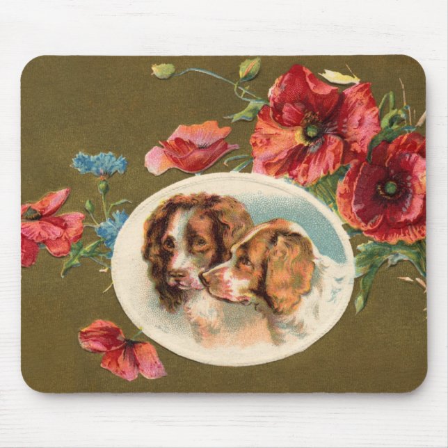Two Precious Spaniels Mousepad (Front)