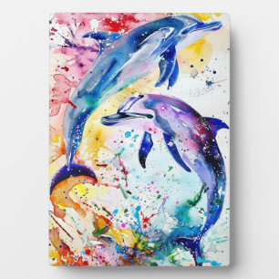 Two pretty dolphins plaque