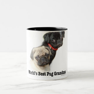 Two Pugs Two-Tone Coffee Mug