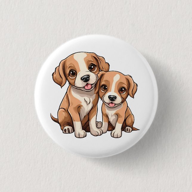 TWO PUPPIES button (Front)