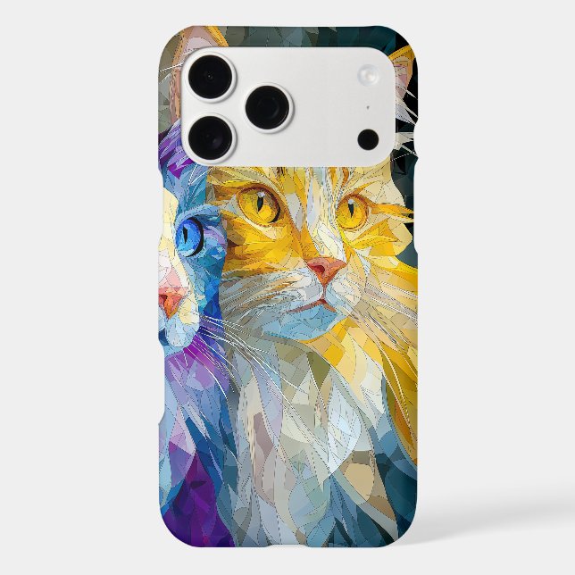 Two Purple and Yellow Cats (Back)