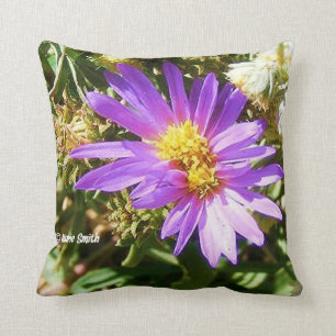 Two Purple Wildflowers Cushion
