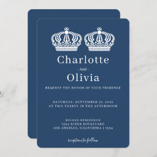 Two Queens Make A Pair Crown Themed Gay Wedding