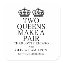 Two Queens Make A Pair Gay Lesbian Wedding