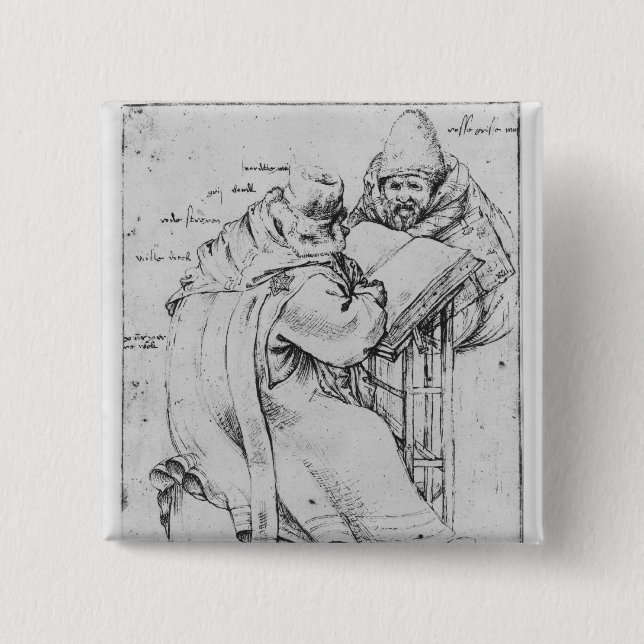 Two Rabbis 15 Cm Square Badge (Front)