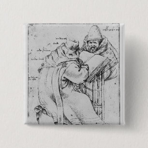 Two Rabbis 15 Cm Square Badge