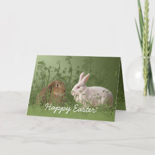Two Rabbits Easter Card