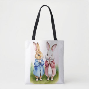 Two Rabbits Tote Bag