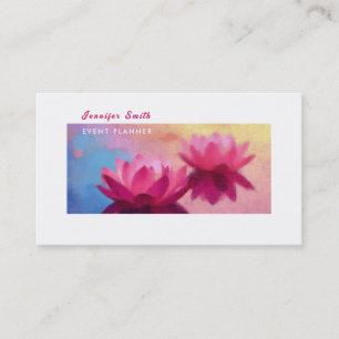 Two Radiant Water Lotus Business Card