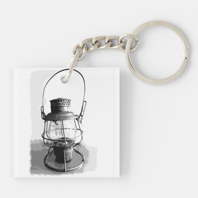 Two Railroad Lanterns Key Ring (Back)