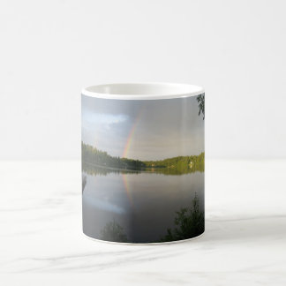 Two Rainbows over pristine lake Mug