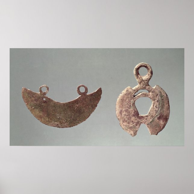 Two razors, from the Hallstatt cemetery Poster (Front)