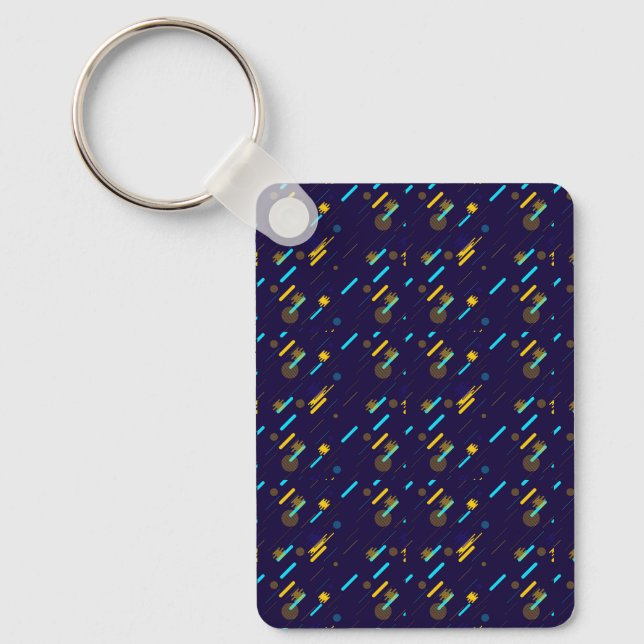 Two rectangular keychains with a ring (Front)