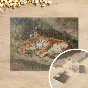 Two Recumbent Tigers   Rosa Bonheur Jigsaw Puzzle