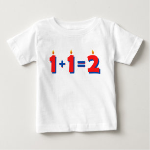 Two Red 2nd Birthday Baby Girl Boy T-Shirt