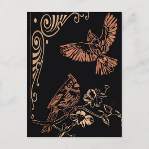 Two Red Cardinals Postcard