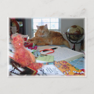 Two red cats postcard