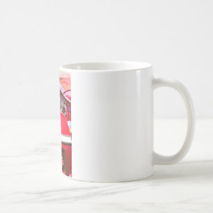 Two Red Chevy Impalas with Lights Coffee Mug