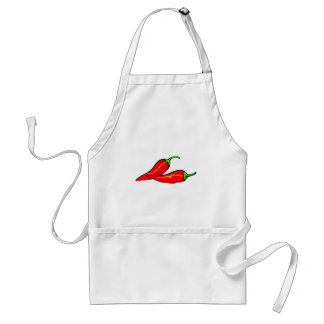 Two Red Chilli Peppers on Side Standard Apron