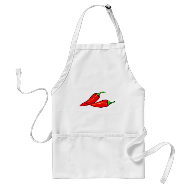 Two Red Chilli Peppers on Side Standard Apron (Front)