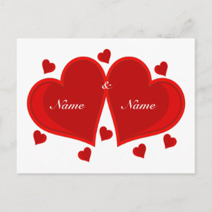 Two Red Heart - Post Card