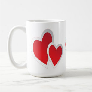 Two Red Hearts Coffee Mug
