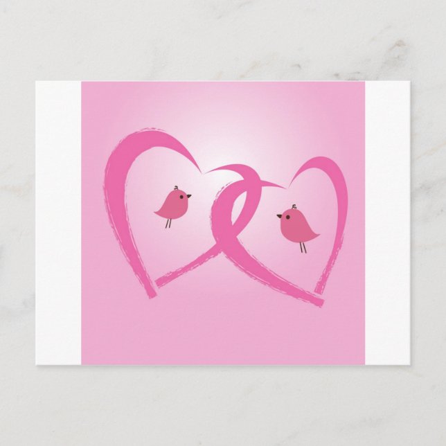 Two red hearts postcard (Front)