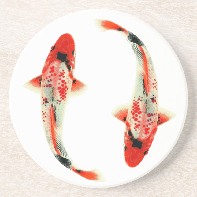 Two Red Koi Coaster (Front)