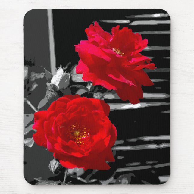 TWO RED ROSES MOUSE PAD (Front)