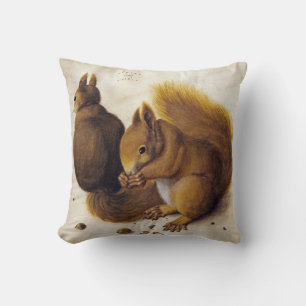 Two Red Squirrels (by Albrecht Dürer) Cushion
