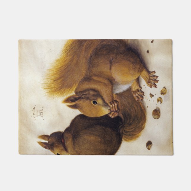 Two Red Squirrels (by Albrecht Dürer) Doormat (Front)
