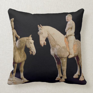 Two Riders, Chinese, Tang dynasty (618-906) (terra Cushion