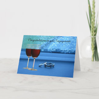 Two rings Engagement Card. Card