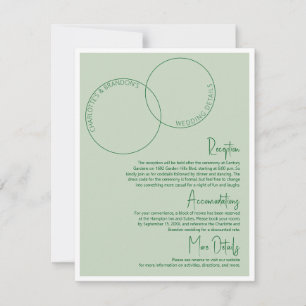 Two Rings Wedding Details Card