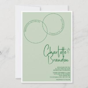 Two Rings Wedding Invitation