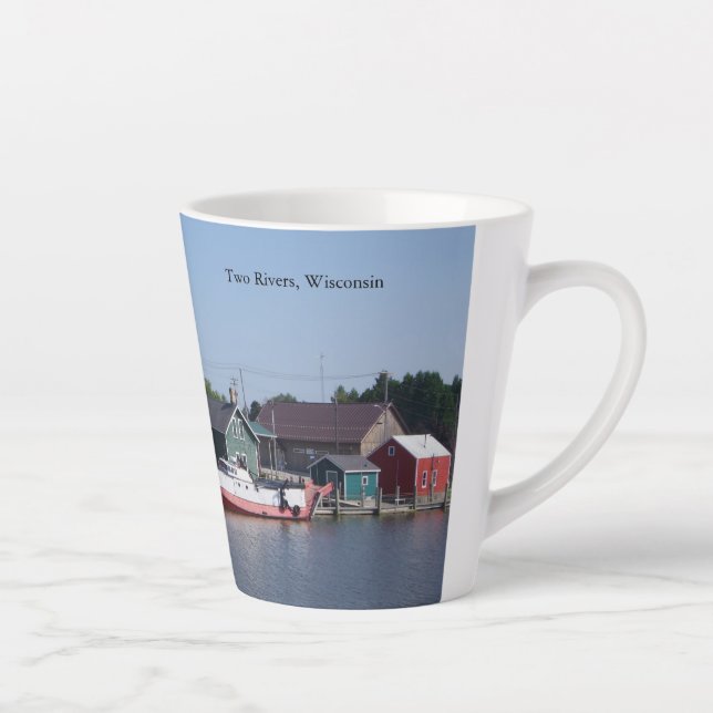 Two Rivers, Wisconsin latte mug (Right)