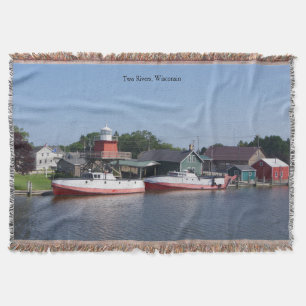 Two Rivers, Wisconsin throw blanket