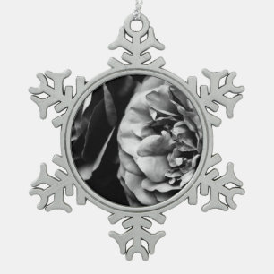 two roses snowflake pewter christmas ornament